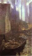 Konstantin Alekseevich Korovin Hammerfest. Aurora Borealis painting